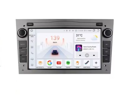 Autorádio Opel s CarPlay, Android Auto, GPS Navigace - černá, šedá, stříbrná