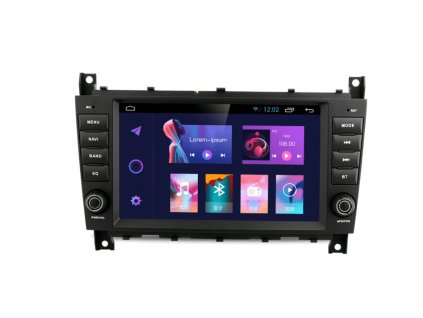 Android Autorádio Mercedes CLC W203 2008-2010, C-Class W203 2004-2007 2din autorádio GPS navigace s Bluetooth, USB, WiF, ANDROID 12