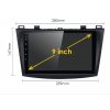 Android Autorádio pro Mazda 3 2004-2013, GPS Navigace, Kamera, WIFI, Bluetooth, USB, autoradio Mazda 3 BL 2004 2005 2006 2007 2008 2009 2010 2011 2012 2013 Rádio s kamerou