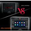 Autorádio Audi A4 B7 B6 S4 RS4 a Seat Exeo CarPlay Android Auto, GPS Navigace, Bluetooth, Handsreea