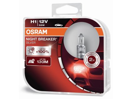 zarovka h1 sada 2 ks 12v 55w p14 5s night breaker silver az o 100 vice jasu 04