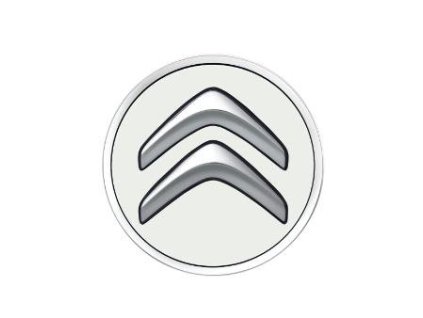 Sada 4ks bílých středových krytek originálních elektronů Citroën (BANQUISE, 9406H8)