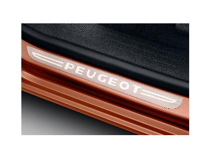 Sada 2 ks lišt prahů předních dveří z polykarbonátu, vzhledu kartáčovaného nerezu (9419F1)