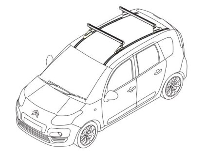 Sada 2 příčných střešních tyčí pro C3 Picasso (9416H4)