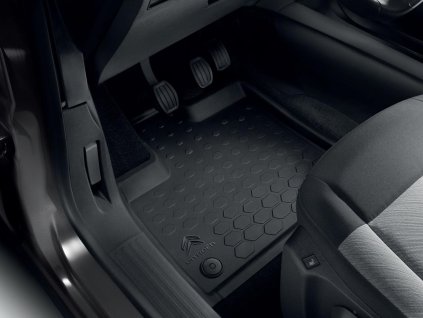 Sada předních tvarovaných pryžových koberců černé barvy (1627796280)