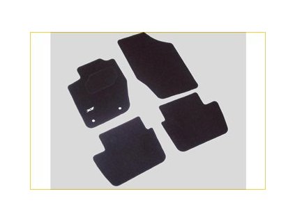 Sada textilních koberců se smyčkovým vlasem černé barvy pro Peugeot 307 (9664WJ)