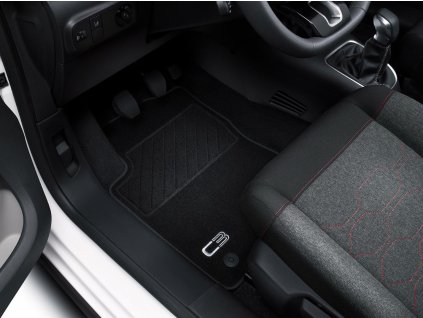 Sada 4 ks velurových koberců černé barvy z polyamidu pro Citroën C3 III (1616875880)