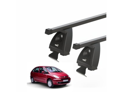Střešní nosič CITROEN XSARA PICASSO bez střešního okna, černá Fe tyč