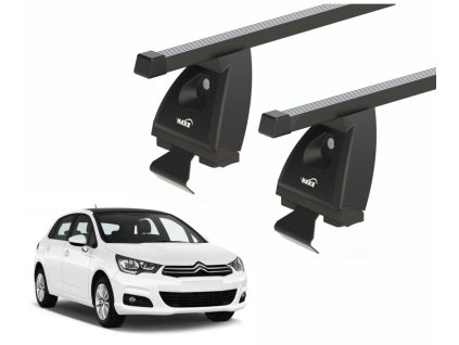 Střešní nosič HAKR pro CITROEN C4 (2010-2018) - černá Fe tyč