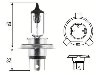 26892 h4 hella 60 55w 12v p43t