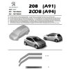 Sada 2 ks deflektorů předních dveří pro Peugeot 208 (1607396280)