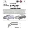 Sada deflektorů předních dveří pro Peugeot 208 II. generace (P21) (1648389080)