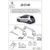 Sada 2 příčných střešních tyčí pro Peugeot 208 3dv (9616Y1)