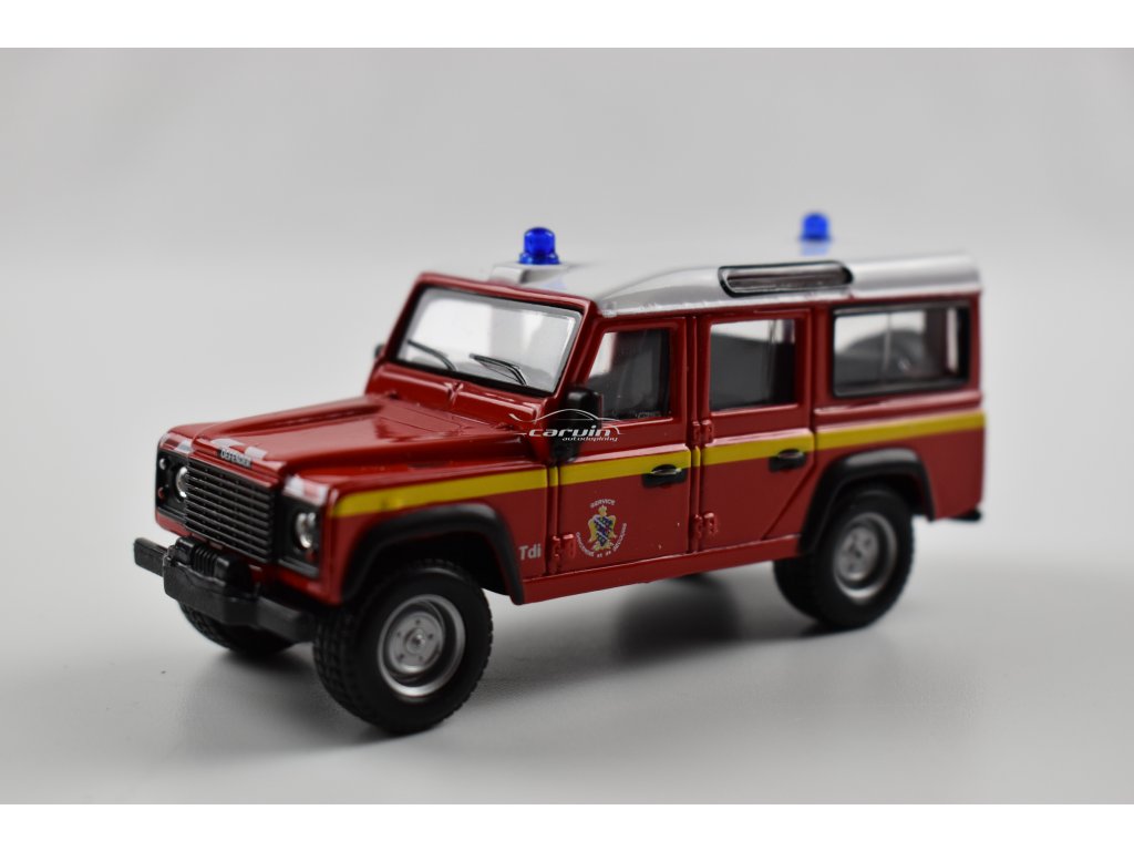 Model auta Land Rover Defender 110 hasiči 1:50 Bburago