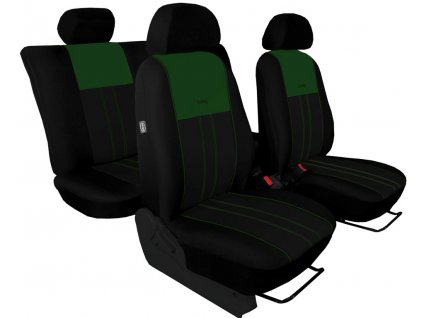 Autopotahy VOLKSWAGEN POLO V, dělená zadní sedadla, od r. v.2009, DUO TUNING zeleno černé