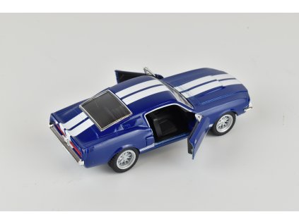 Model auta Mustang Shelby GT 500 modrý 1:38