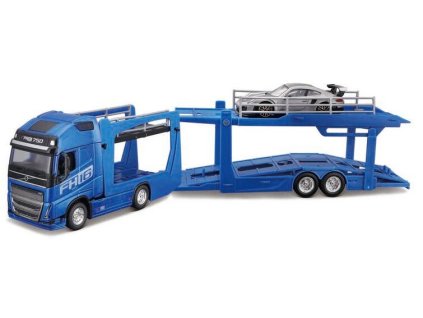 Model auta Odtahovka aut Volvo FH16 / Porsche 911 GT2 RS 1:43 | Bburago