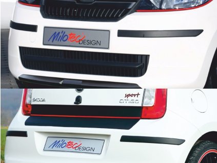 Ochranné lišty předního a zadního nárazníku Milotec Škoda Citigo 2011-