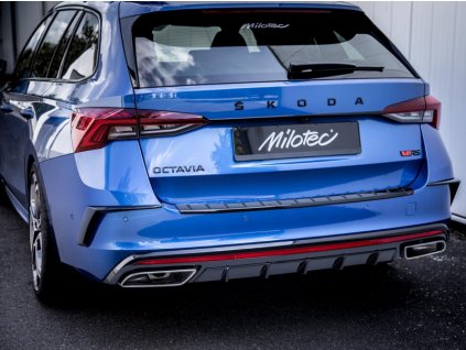 Difuzor zadního nárazníku Milotec Škoda Octavia IV RS 2019- černá lesklá