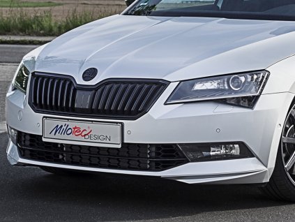 Rozšíření předního nárazníku Milotec Škoda Superb III limusine/combi 2015- černá lesklá