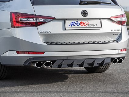 Difuzor zadního nárazníku Milotec Škoda Superb III limusine/combi 2015- černá lesklá