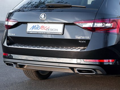Dummy - koncovky výfuku Milotec Škoda Superb III limusine/combi 2015- Alu Brush