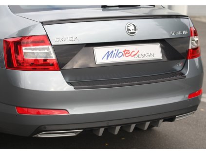 Atrapa výfuku ABS Milotec Škoda Octavia III limusine/combi 2012- Alu Brush