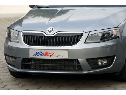 Díly předního nárazníku Milotec Škoda Octavia III 2012-2017 černý lesklý