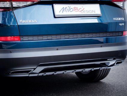 Dummy - koncovky výfuku Milotec Škoda Kodiaq 2016- černý lesklý