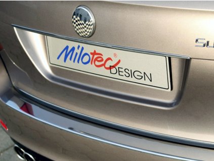 Lišta nad zadní SPZ Milotec Škoda Fabia III 2014- Limusine nerez