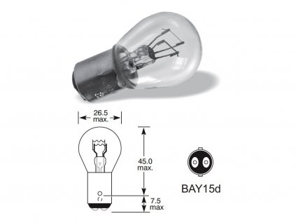 Autožárovka P21/5W 12V BAY15d | ELTA