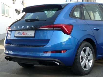 Dummy - koncovky výfuku (ABS - černý lesklý "klavírlak") Milotec Škoda Scala