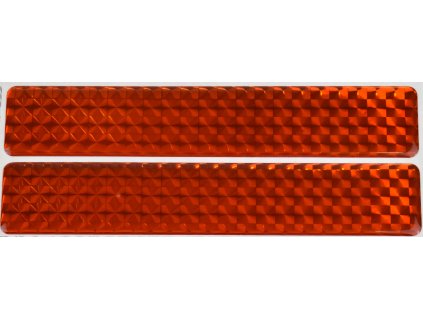 Samolepící odrazka obdélníková - 140x25mm oranžová 2ks