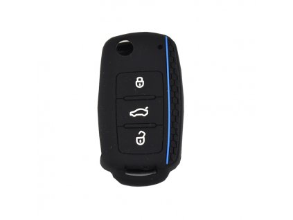 Obal na klíč silikon č.01 VW, Škoda, Seat - modrá