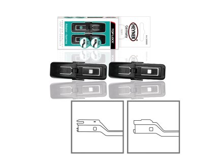 Adaptér na stěrač Alca, Heyner KL1 Sada 2ks zelený NEW