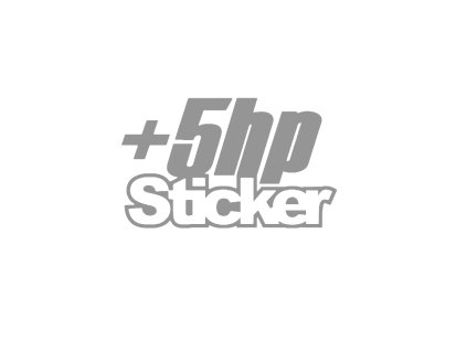 samolepka 5hp sticker stribrna matna 7 x 11 cm