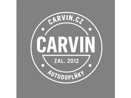 Samolepka Carvin.cz • bílá - 13 cm