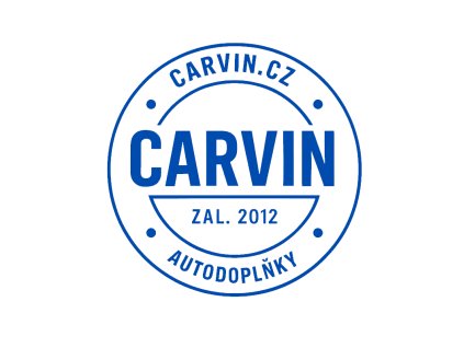 Samolepka Carvin.cz • modrá - 13 cm