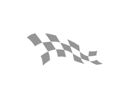 Samolepka na bok auta Šachovnice RACING WAVE • levá • stříbrná matná