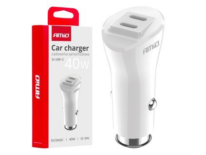 Autonabíječka 2xUSB-C 40W 12/24V | AMiO