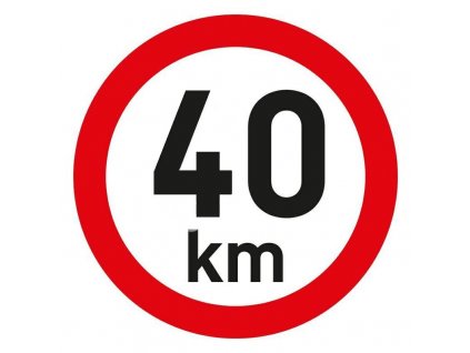 Samolepka rychlost 40km
