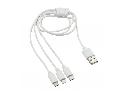 Autonabíječka USB kabel 3in1 (micro USB, iPhone, USB C)