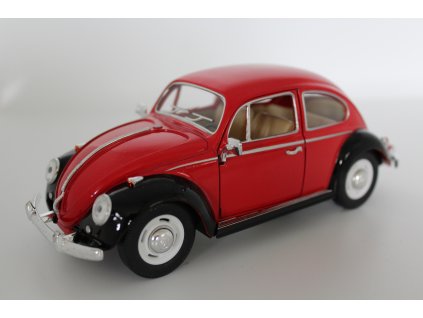 Model auta Volkswagen Brouk červený 1:24