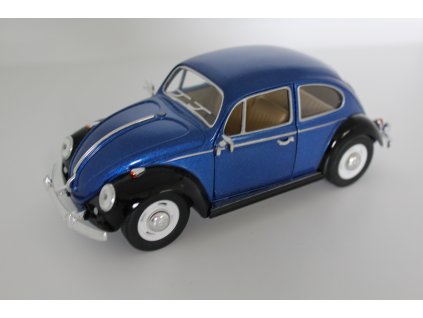 Model auta Volkswagen Brouk modrý 1:24