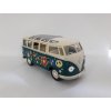 Model auta Volkswagen T1 Bus Hippies zelený 1:24