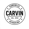 Samolepka Carvin.cz • černá matná - 13 cm