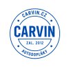 Samolepka Carvin.cz • modrá - 13 cm