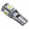 Žárovka 5 SMD LED 12V T10 s rezistorem CAN-BUS ready bílá