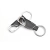 Přívěsek na klíče - karabina kožená / chrom
