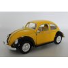 Model auta Volkswagen Brouk žlutý 1:24